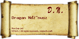 Dragan Nónusz névjegykártya